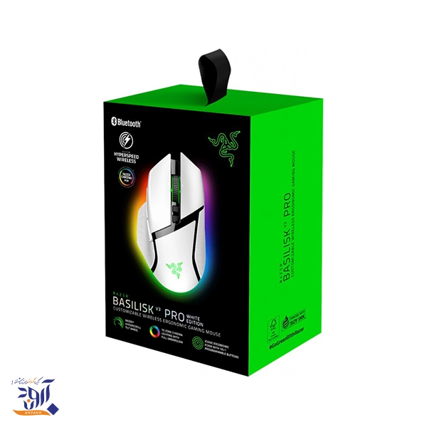 موس Razer Basilisk v3 Pro - بی‌سیم - سفید - Thumbnail 1